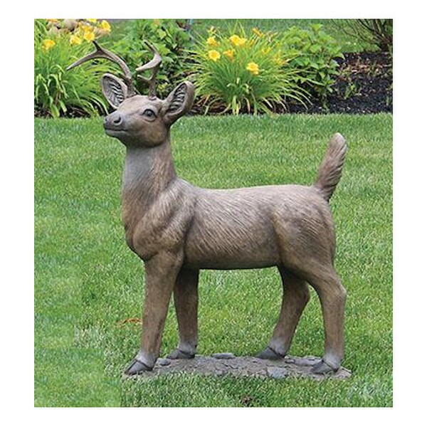 Deer Buck Standing With Antlers 32.5" H